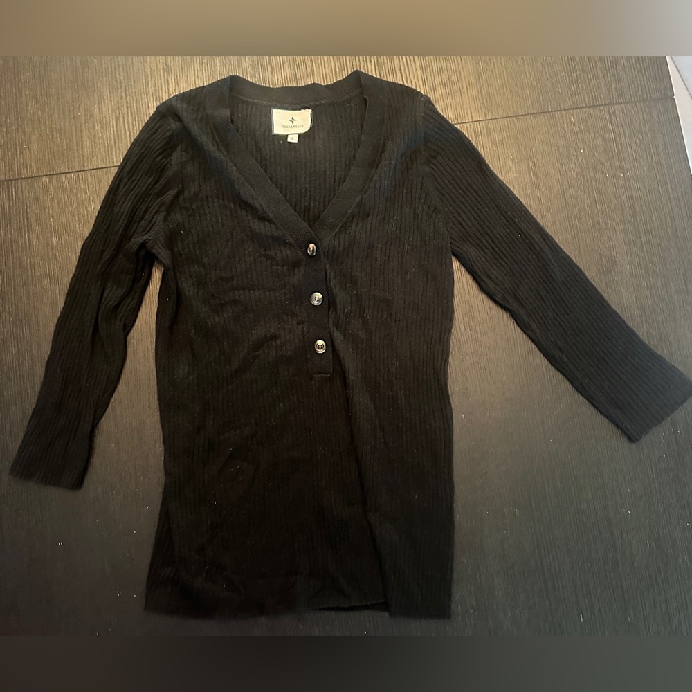 Tuckernuck Black Ribbed Sweater